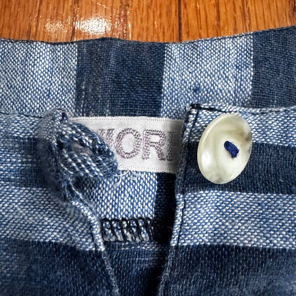 Artisan Blue Shibori Patchwork Popover Top - Size Medium - Picture 3 of 9